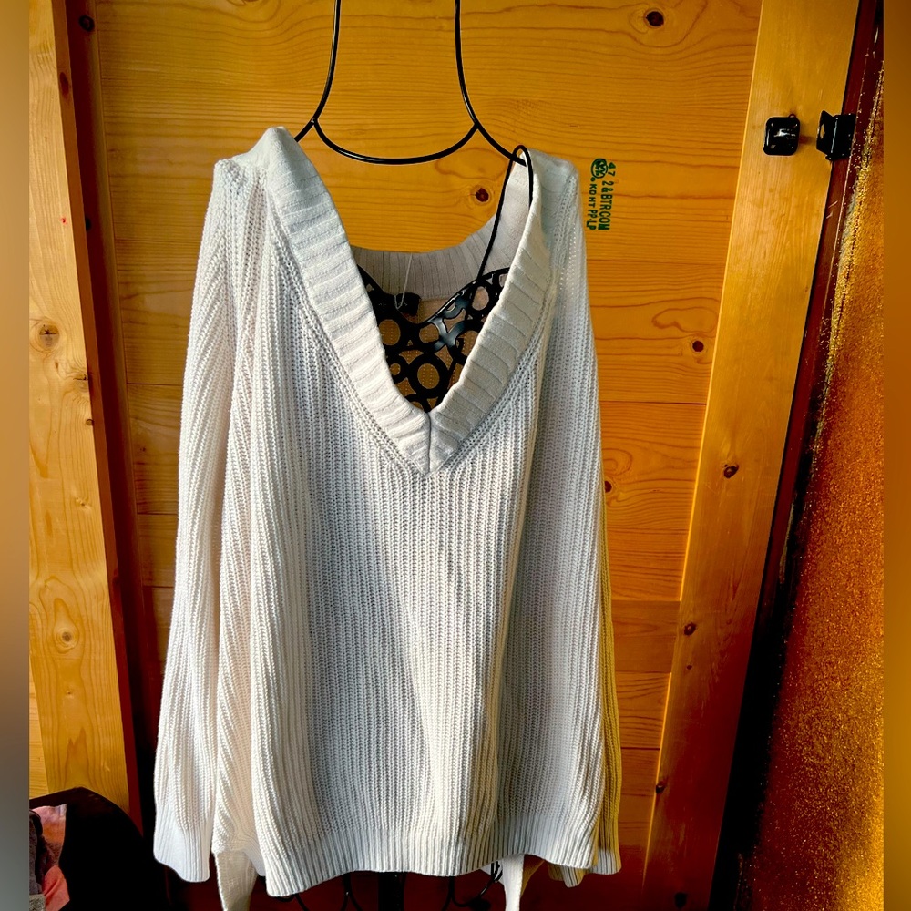 Express V Neck sweater. Oversized fit. Super comfy